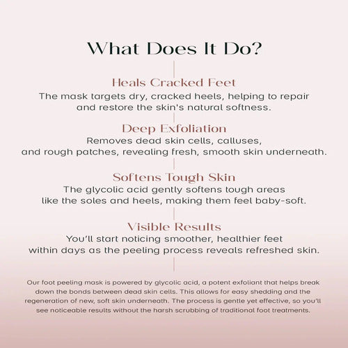 GLYCOLIC AND NIACINAMIDE FOOT PEELING MASK